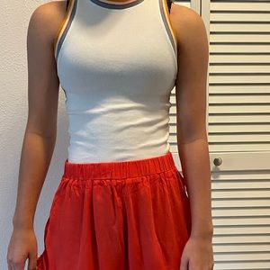 White racer back tank